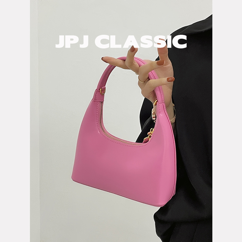 jpj牛皮贝壳包手提包女单肩斜挎链条mini