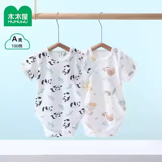 纯棉婴儿短袖哈衣