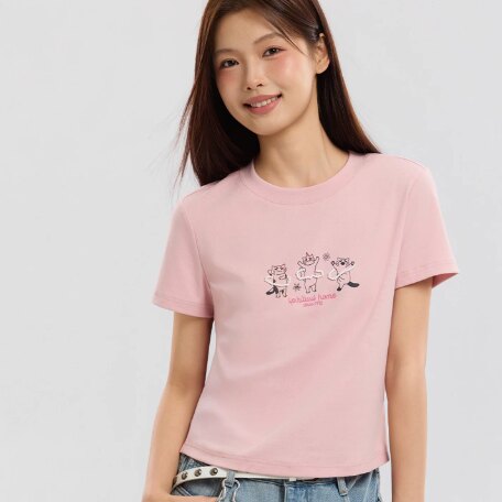 美特斯邦威T恤女短款