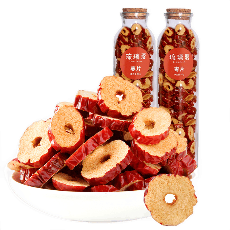 琉璃夏新疆若羌无核去核枣片 80g 4瓶装