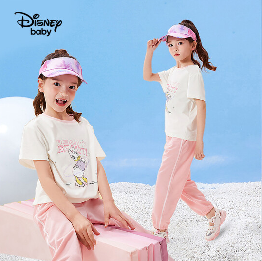 99.9元包邮！迪士尼 Disney  儿童女童短袖套装 多码多选