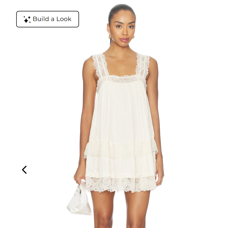 Free People 蛋壳白蕾丝短裙现货发售，享85折优惠
