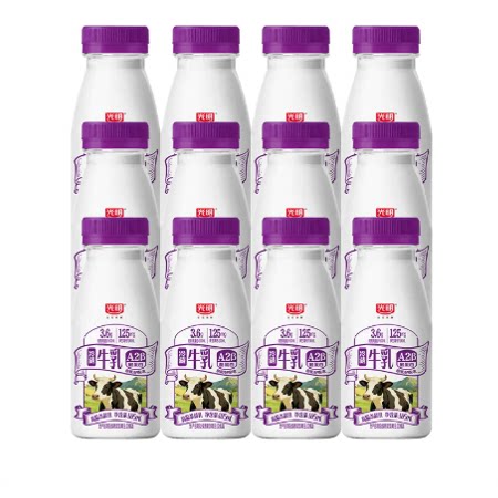光明A2β-酪蛋白鲜牛乳185ml×12