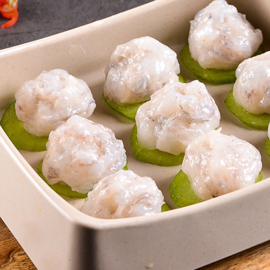 【拍5】纯手打大青虾虾滑火锅食材750g