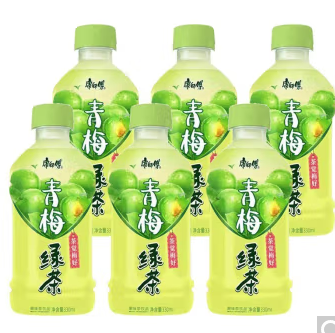 4.9元包邮！康师傅 青梅绿茶330ml 6瓶
