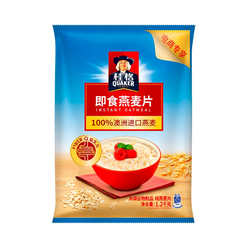 【桂格】即食冲饮纯燕麦片原味1.2KG