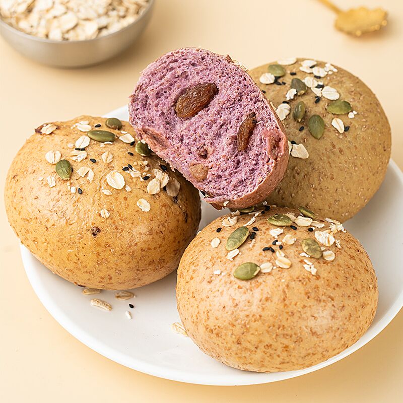 【小黑盒立减】全麦低脂代餐欧包面包2斤装