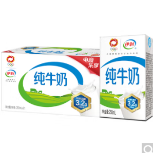 35.5元包邮！伊利 纯牛奶250ml*21盒/箱