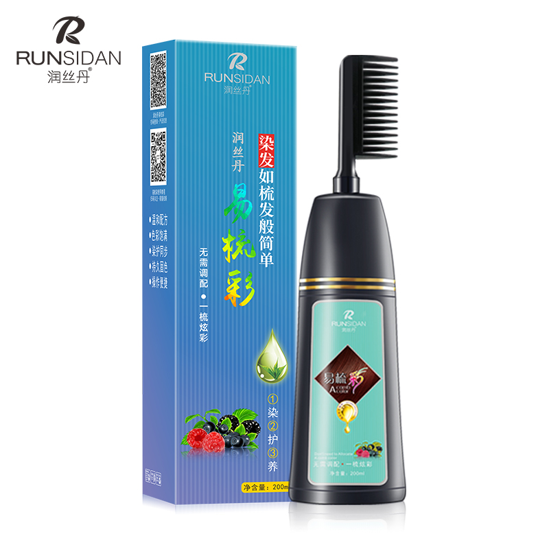 19元包邮！润丝丹 植物一梳彩染发剂200ml