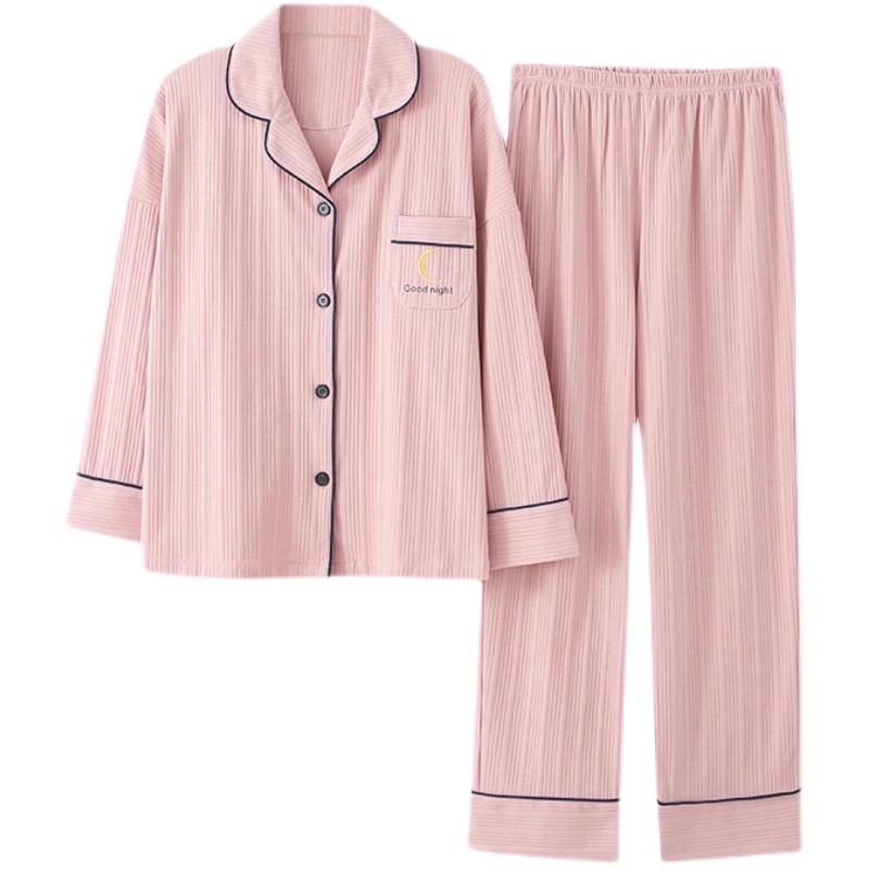 【猫人】睡衣女春秋纯棉长袖家居服套装