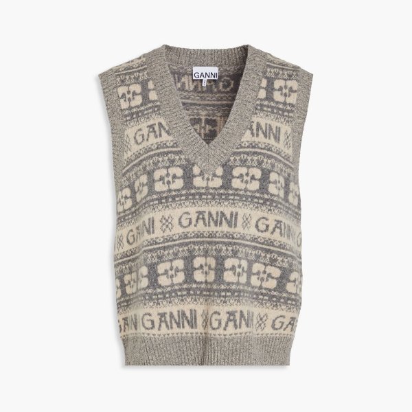 Ganni 提花针织背心