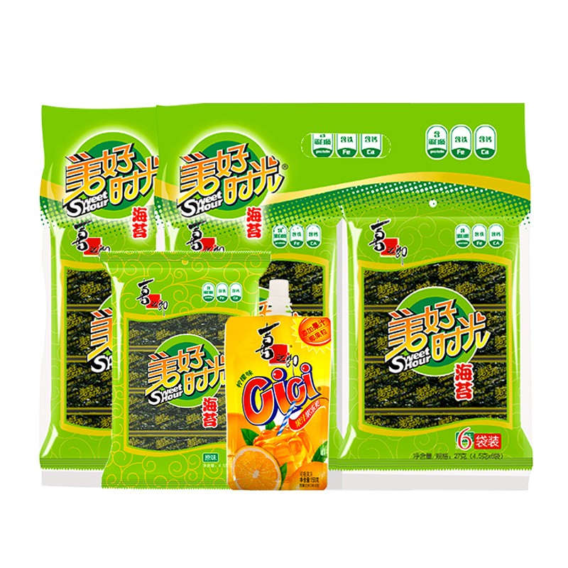 【吃货必备】美好时光海苔4.5g*6袋