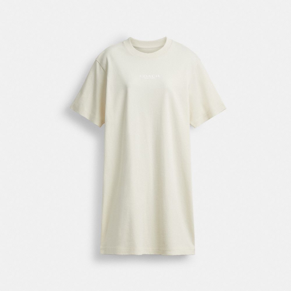 coach new york t shirt dress in organic cotton CBF37-CRM