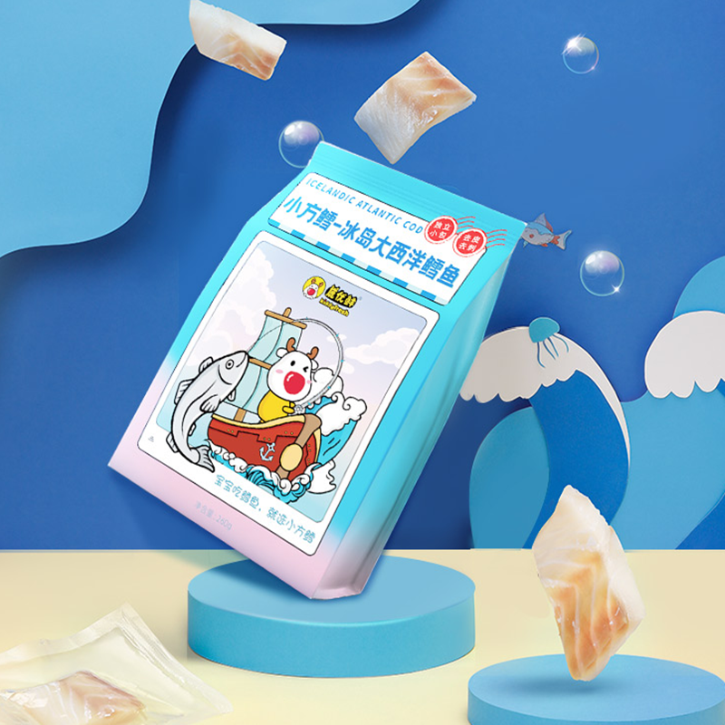 鹿优鲜小方鳕冰岛鳕鱼大西洋深海真鳕鱼鳕鱼