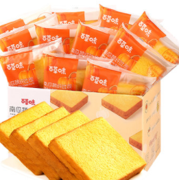 14.15元包邮！百草味 紫薯南瓜蔬纤吐司500g