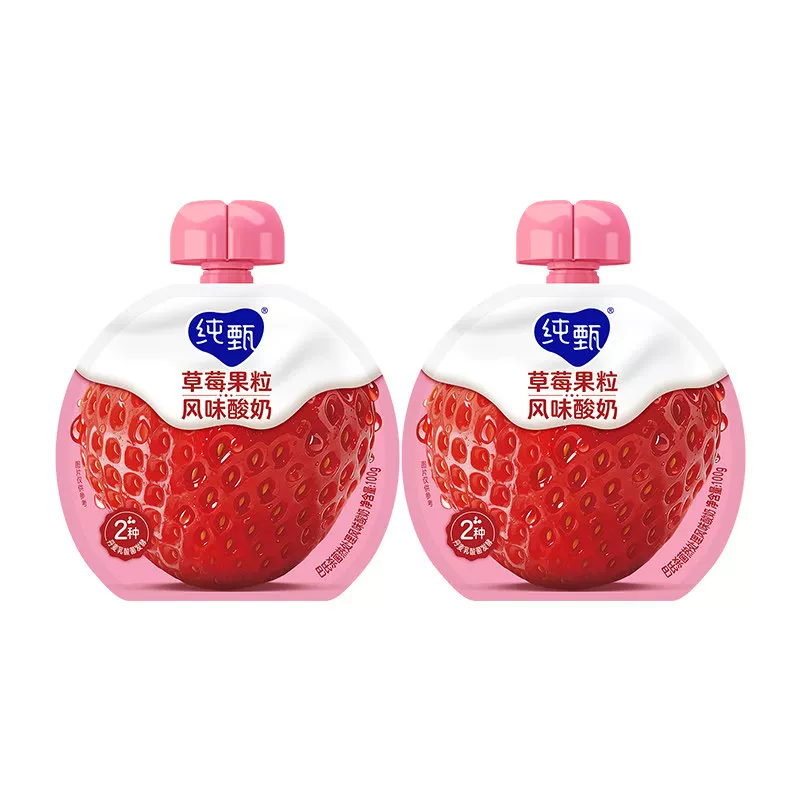 纯甄草莓果粒吸吸酸奶100g×2包