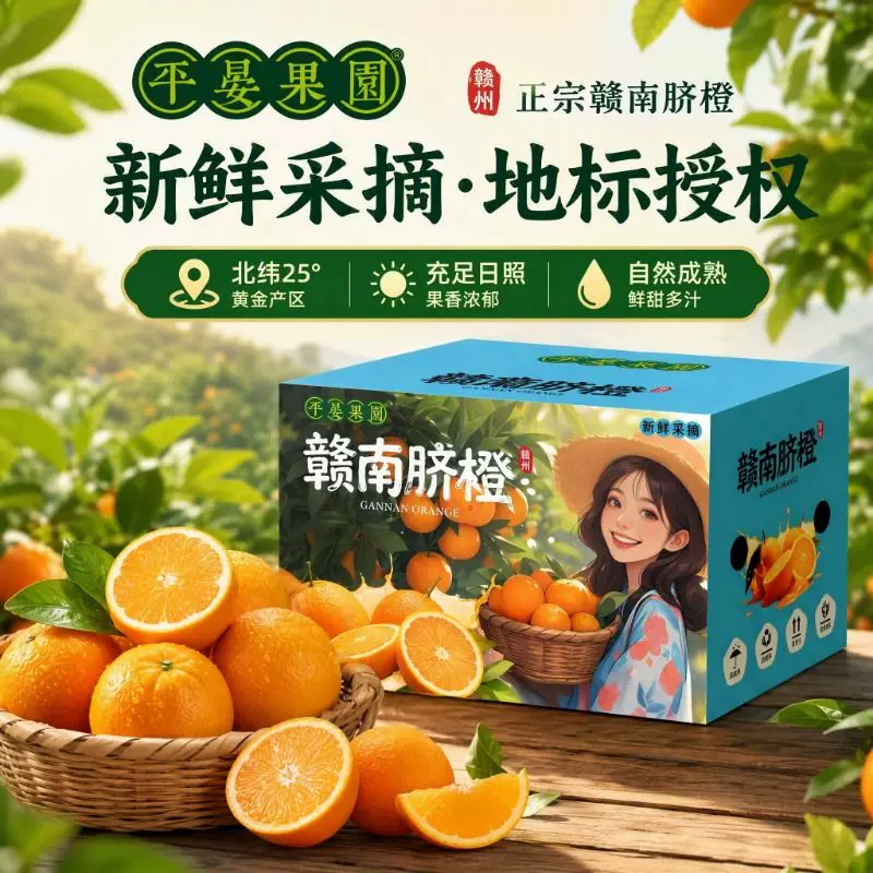 平晏果园赣南脐橙5斤