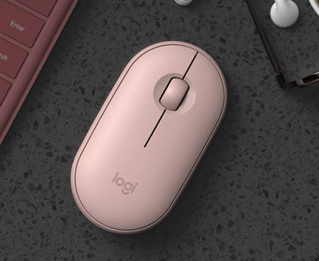 logitechpebblem350无线蓝牙鼠标粉色