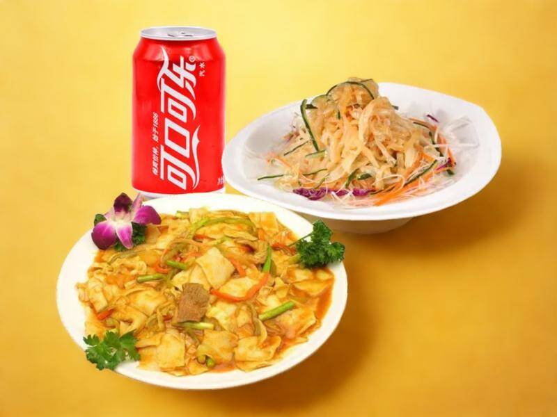 蘭味香兰州牛肉面炒面片+凉菜+饮品17.4元