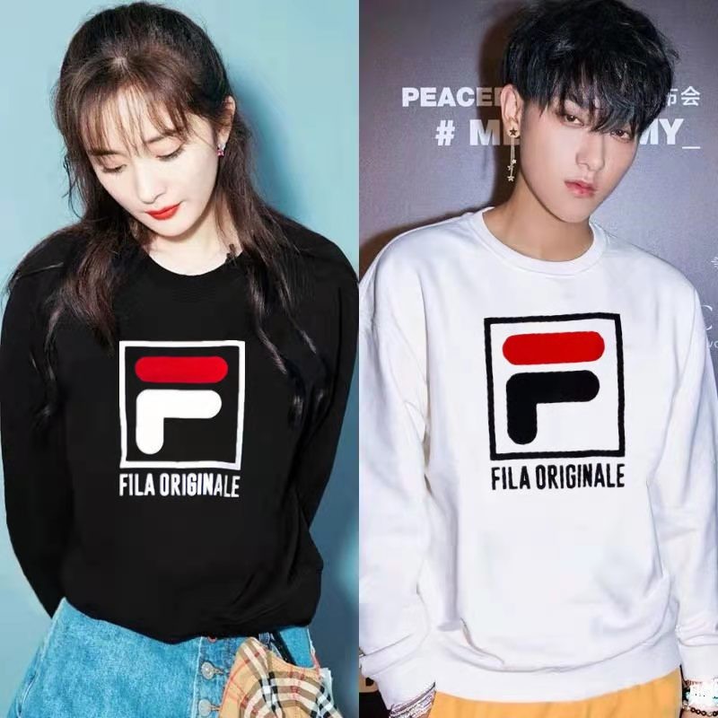 【送运费险】fila 斐乐 纯棉 男女套头 连帽 卫衣