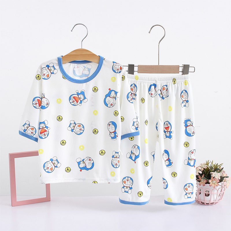 【73-160cm同价】儿童冰丝家居服睡衣套装