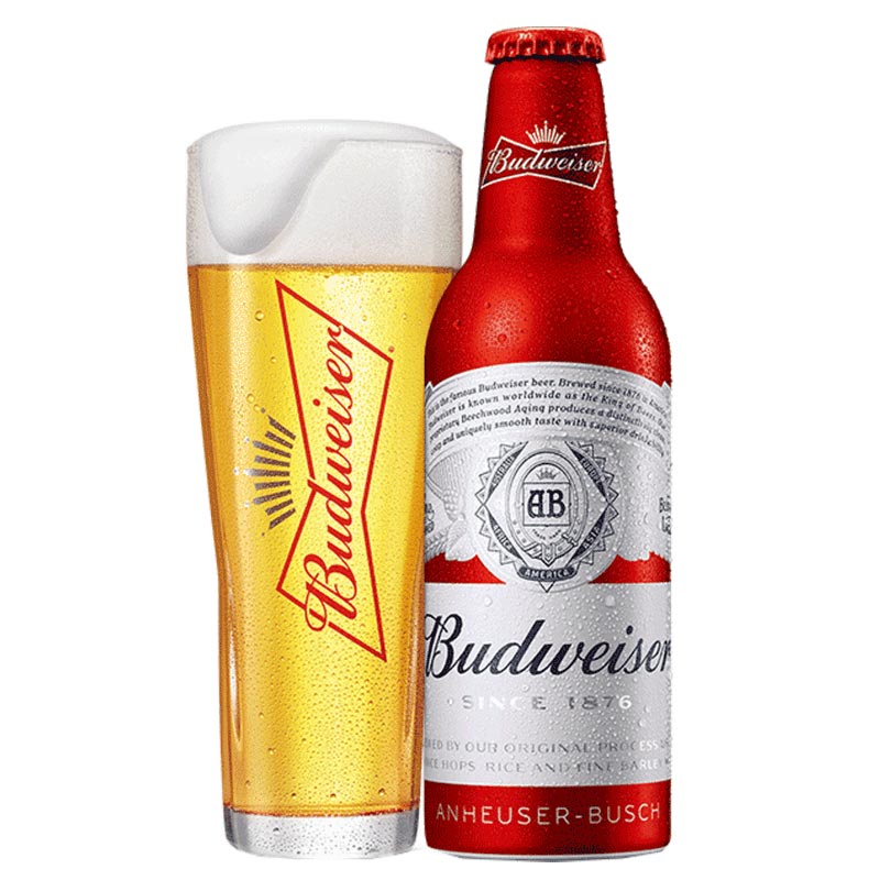 【9.9秒杀！】百威经典醇正铝罐355ml×2瓶