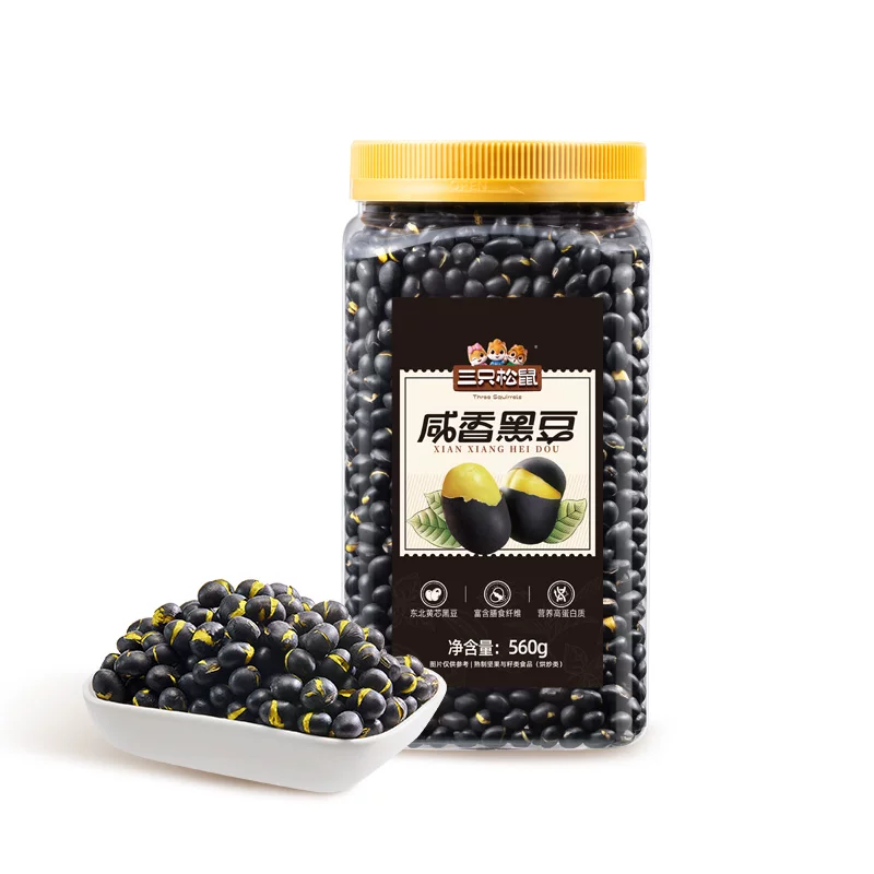三只松鼠香酥黑豆500g罐装大颗坚果