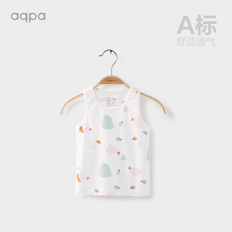 aqpa夏款宝宝背心新品无袖薄款上衣