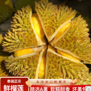 59.9元包邮！鲜惠源 泰国进口金枕头榴莲 坏果包赔 2-3斤