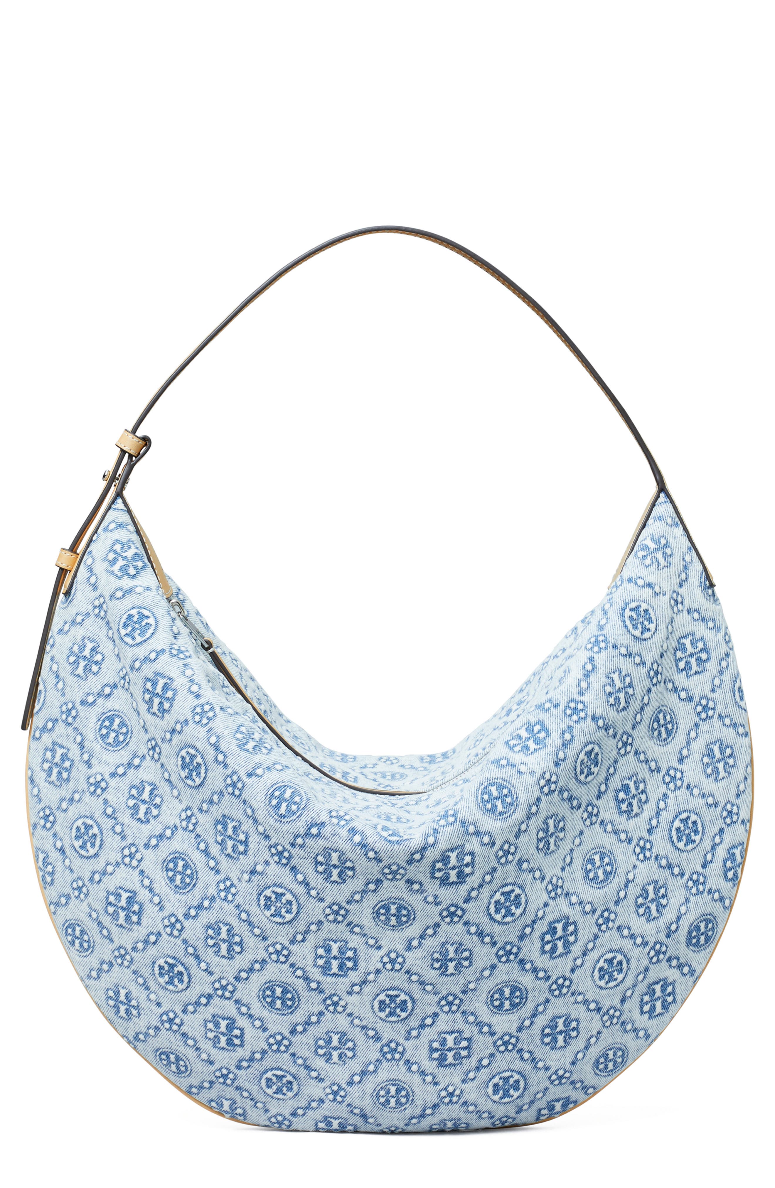 Tory Burch T Monogram Denim Shoulder Bag