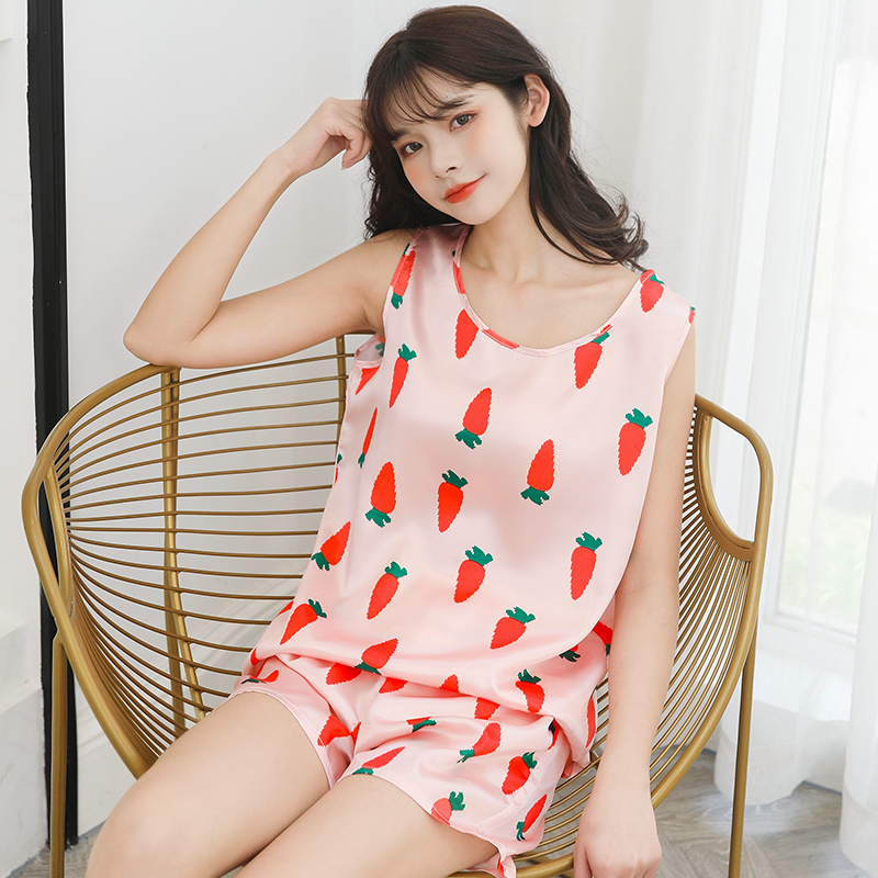 可签到！统一价【2件套】冰丝睡衣套装