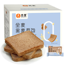 16.9元包邮！舌里 黑麦全麦吐司切片面包1000g