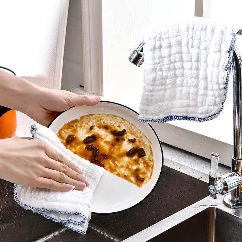 纯棉纱洗碗布不沾油抹布家用百洁布