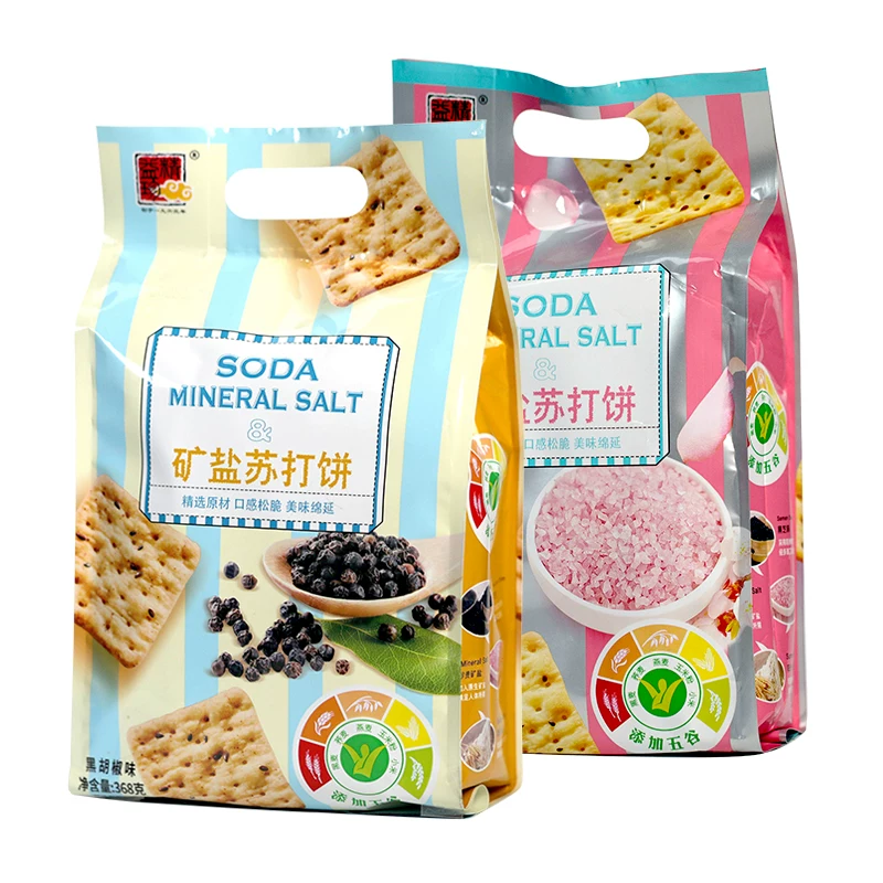 【精益珍】矿盐苏打饼干368gx2袋