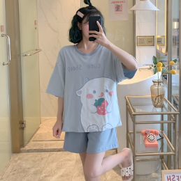 19.9元包邮！定格时光 夏季薄款家居服套装 均码