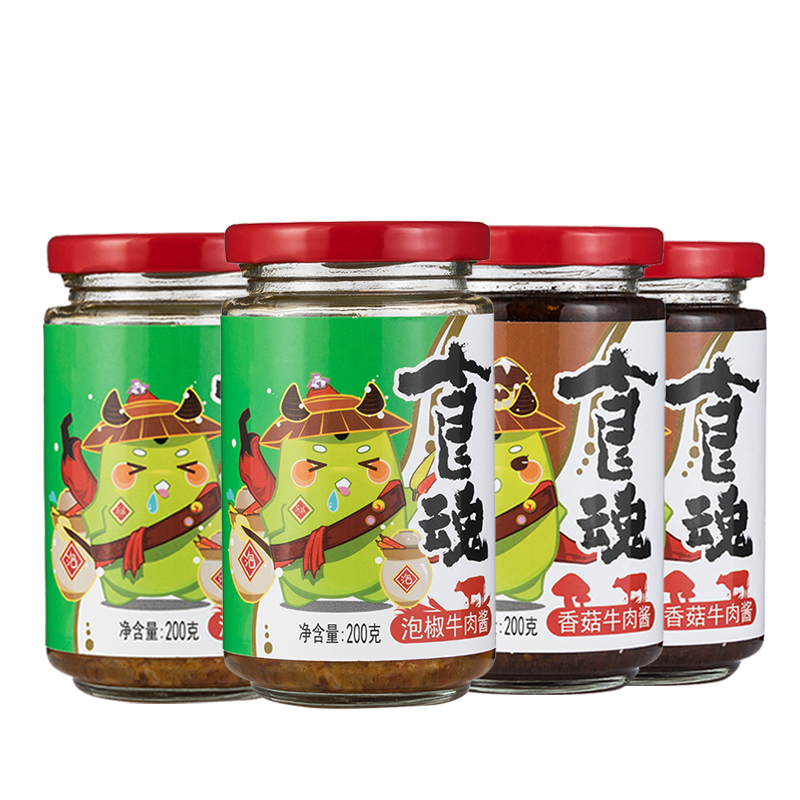 食魂香菇泡椒牛肉酱*4瓶