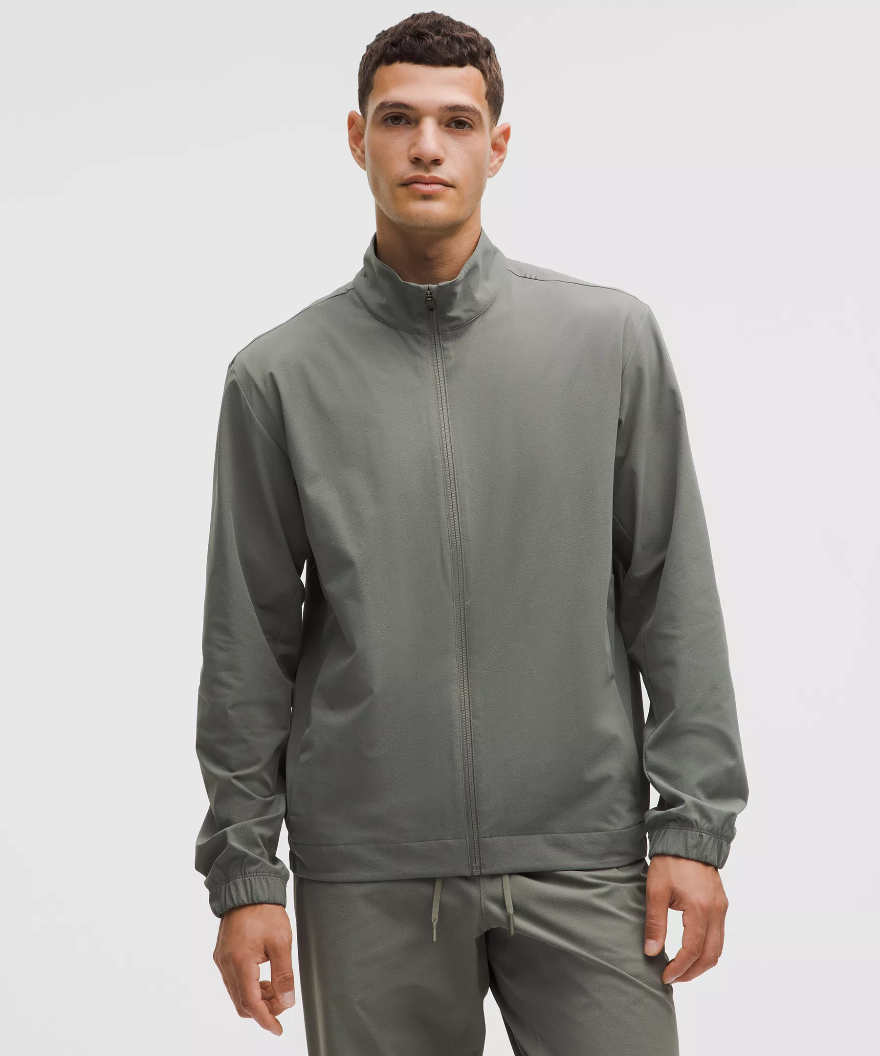 Lululemon Zeroed In Track 男士夹克 Grey Sage 5XL
