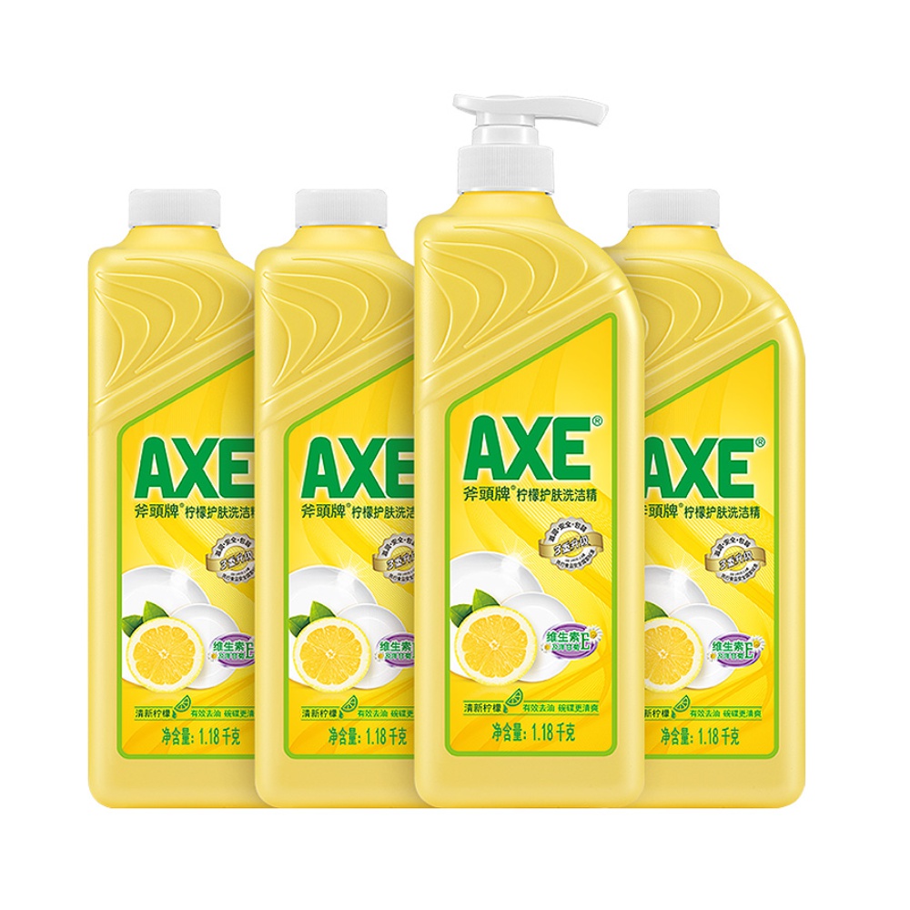 天猫超市AXE/斧头牌柠檬洗洁精1.18kg*4瓶