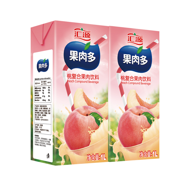 【汇源】浓缩百分百果汁两联包1L*2