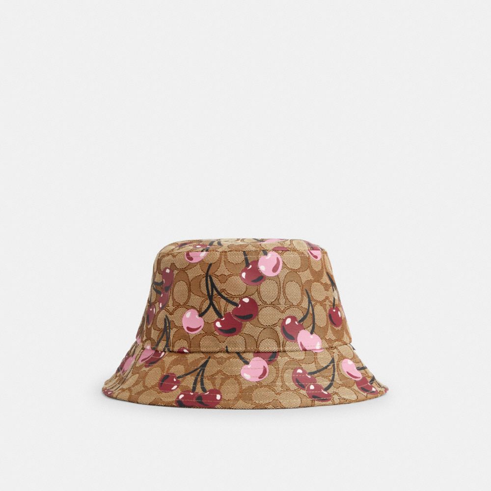 coach signature cherry swirl print bucket hat CZ550-XKM