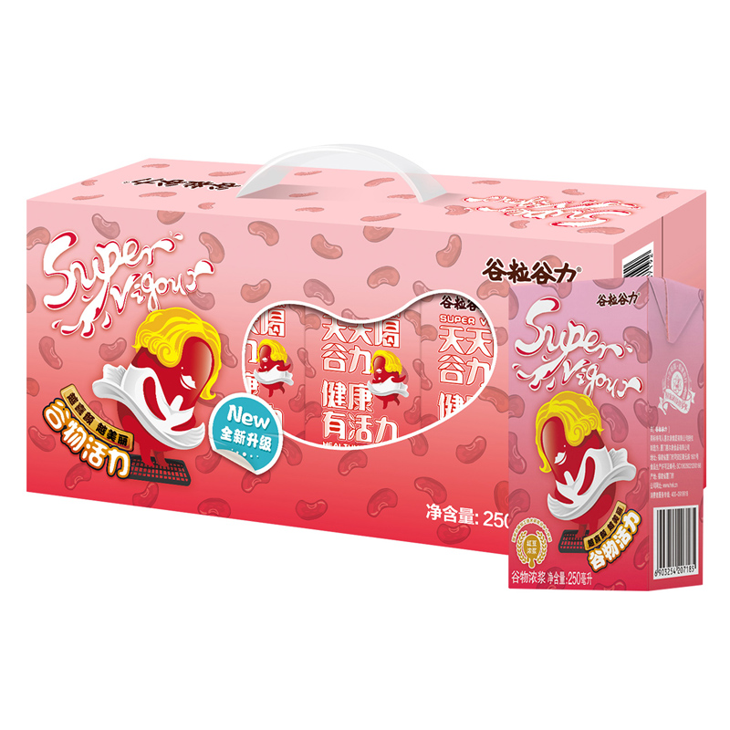 【拍3件】谷粒谷力红豆谷物奶78盒