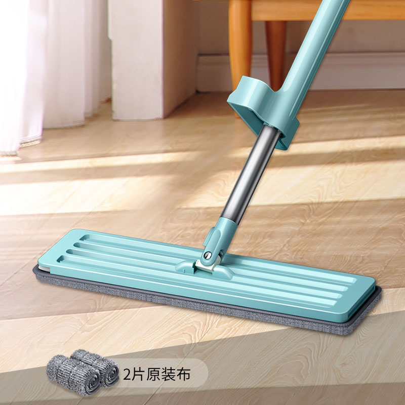 【尔蓝】免手洗平板拖把+2片拖布