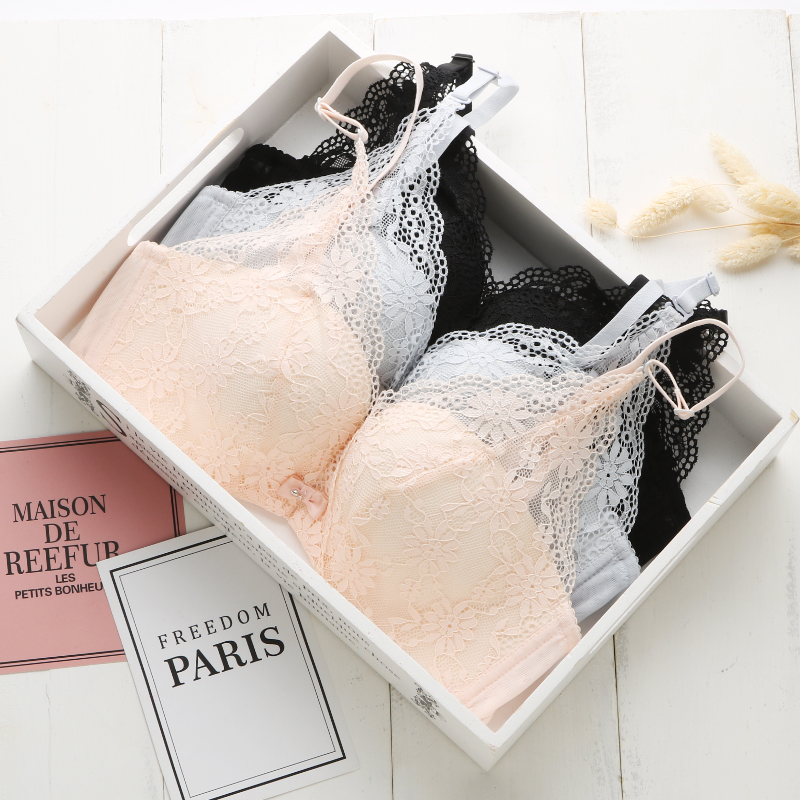 润微新款内衣女软钢圈收副乳舒适小胸性感