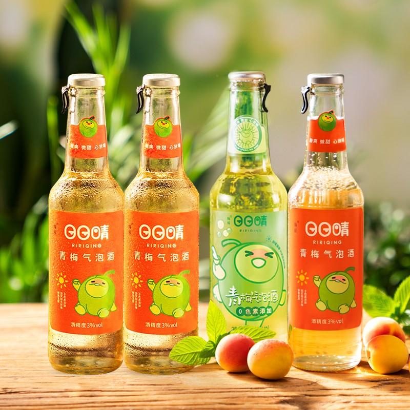 【京东自营旗舰店】梅眉 日日晴 青梅气泡酒275ml*4