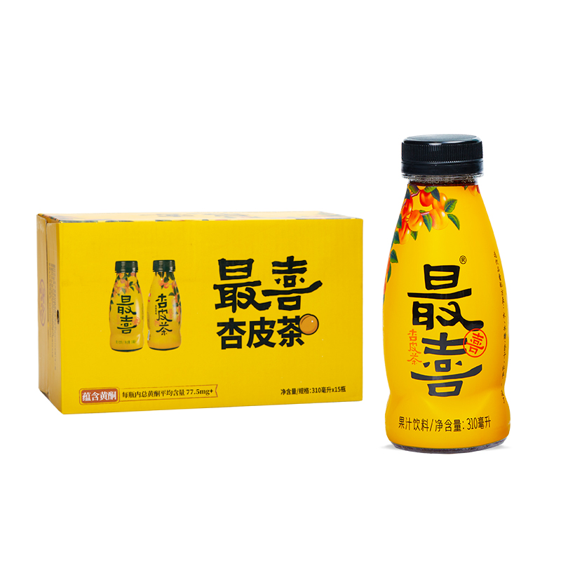 最喜杏皮茶敦煌杏干饮料310ml*15瓶