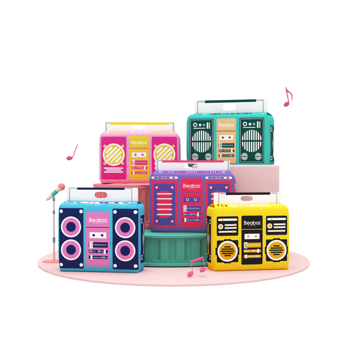 【拍四件】碧芭Radio尿裤