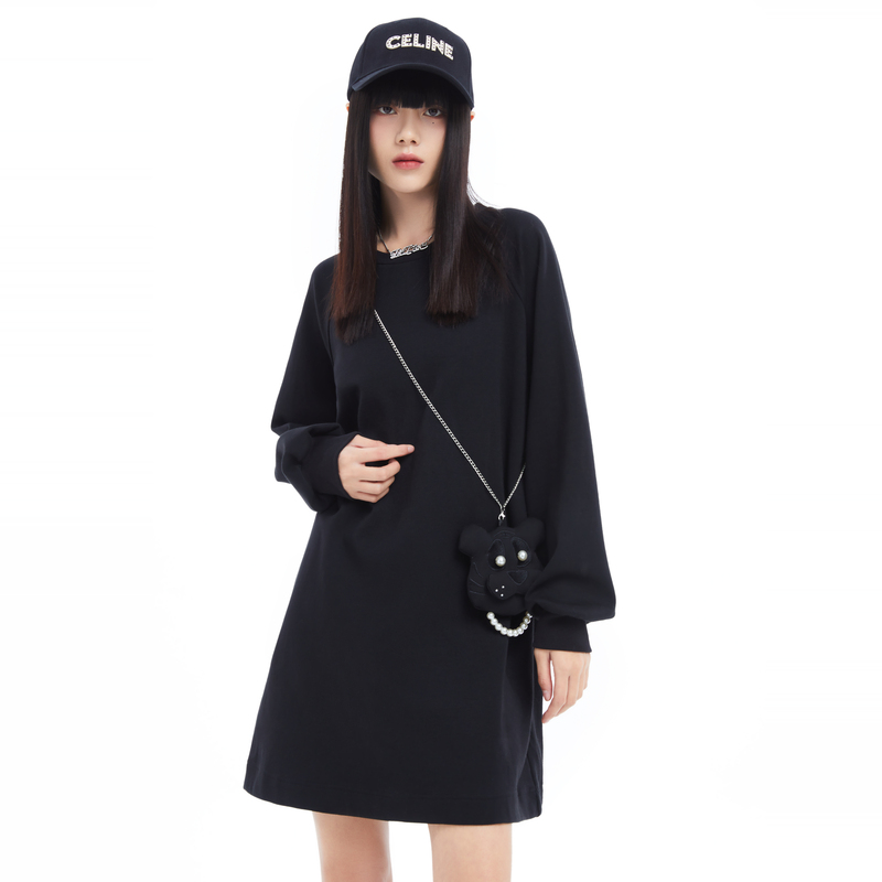 A21女装开运虎系列洋气卫衣连衣裙