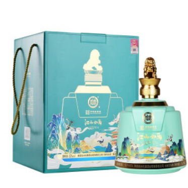 【好价】79元包邮！白水杜康 浓香型 52度高度白酒 粮食酒 江山如画1500ml（3斤）