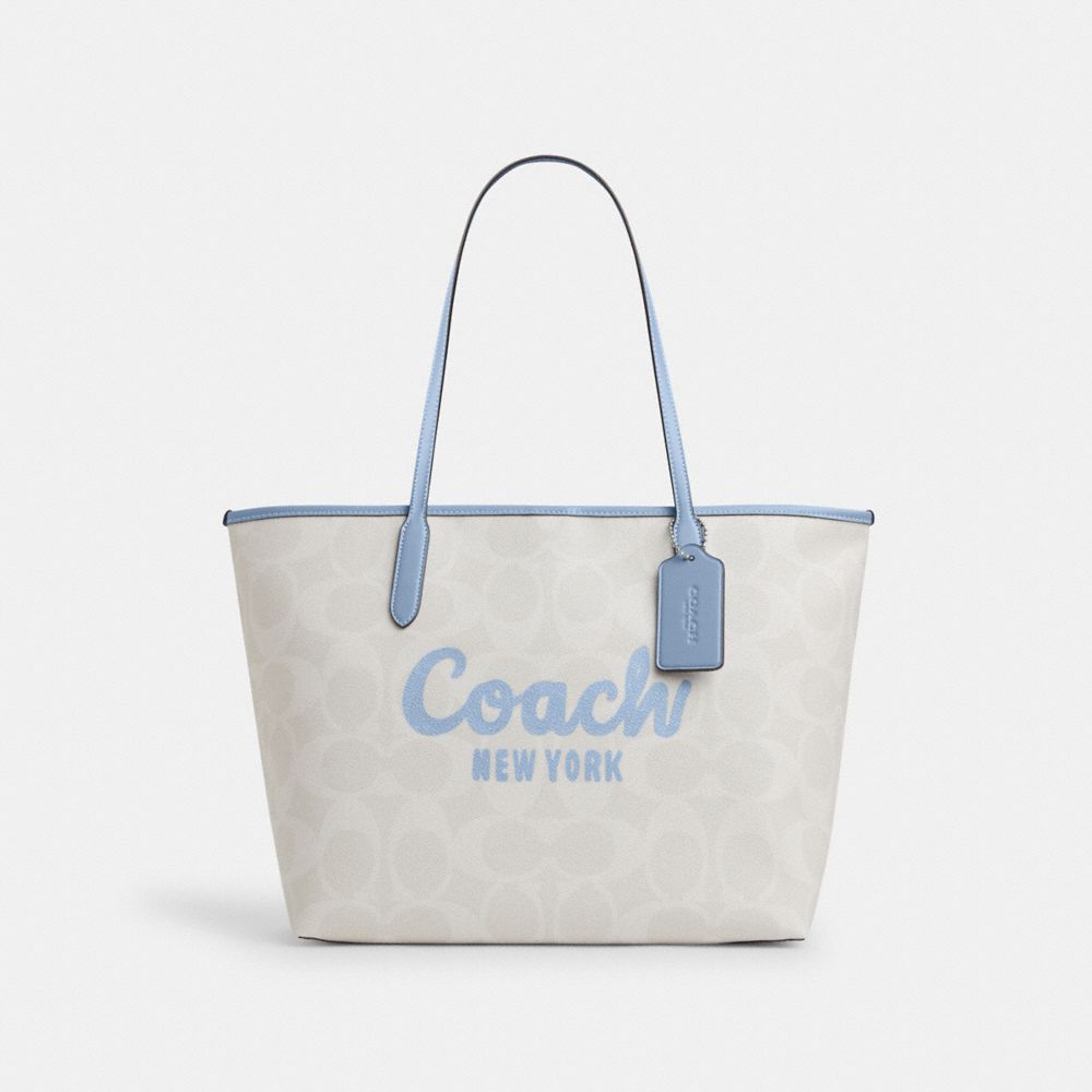 coach city tote bag with coach graphic CY705-SVXUI
