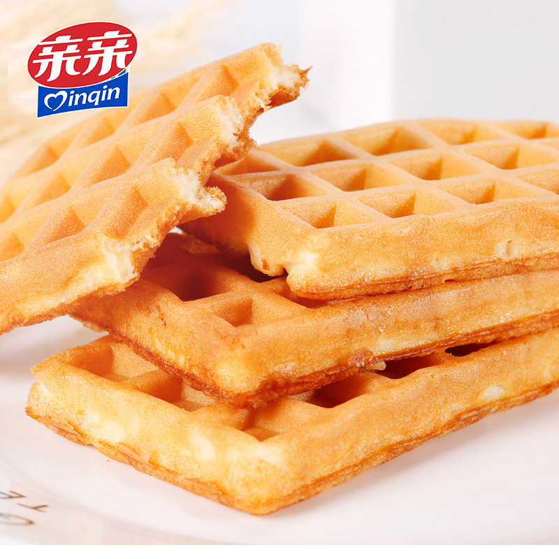 亲亲华夫饼干750g整箱营养早餐